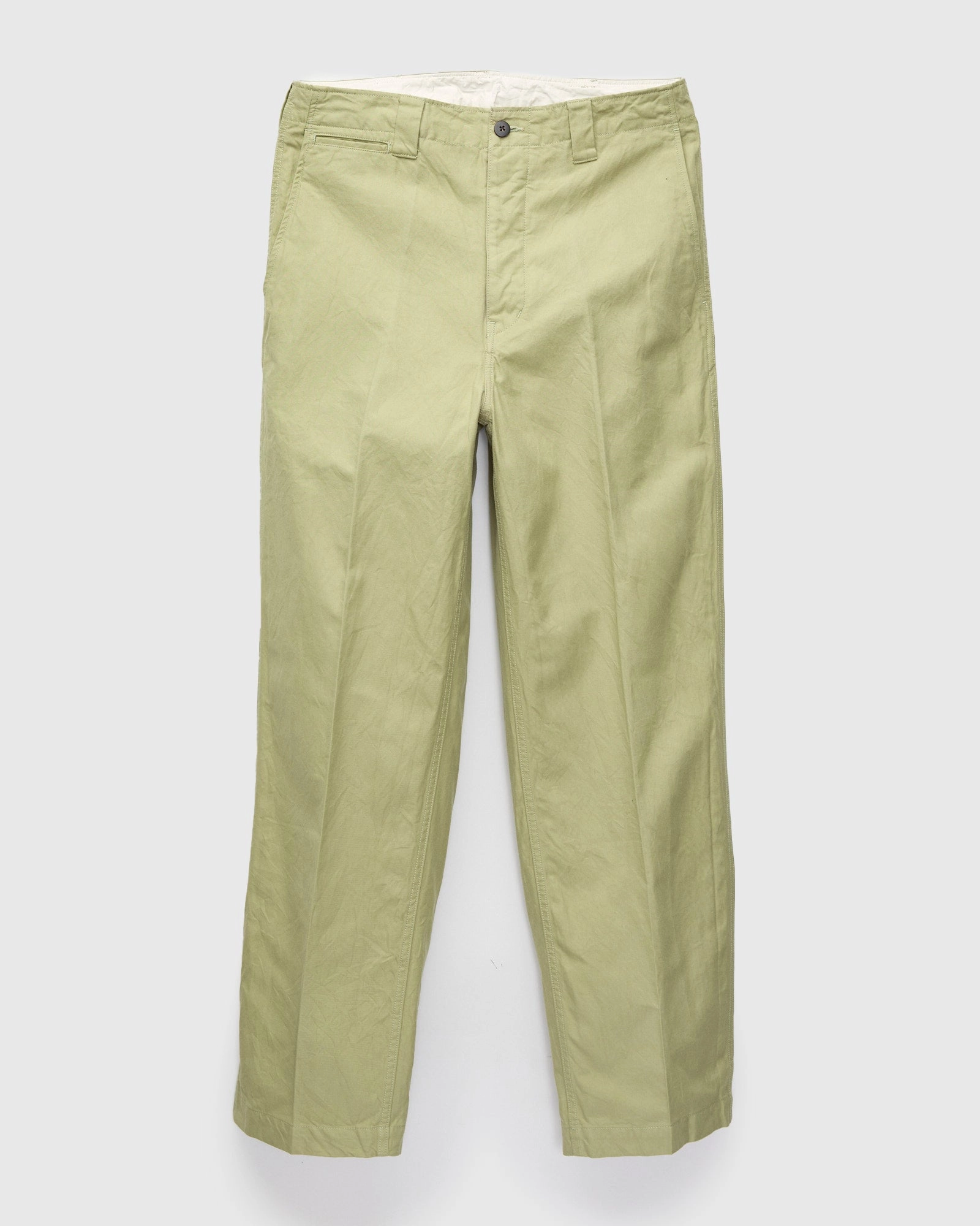 Wide Chino Pants in Light Green