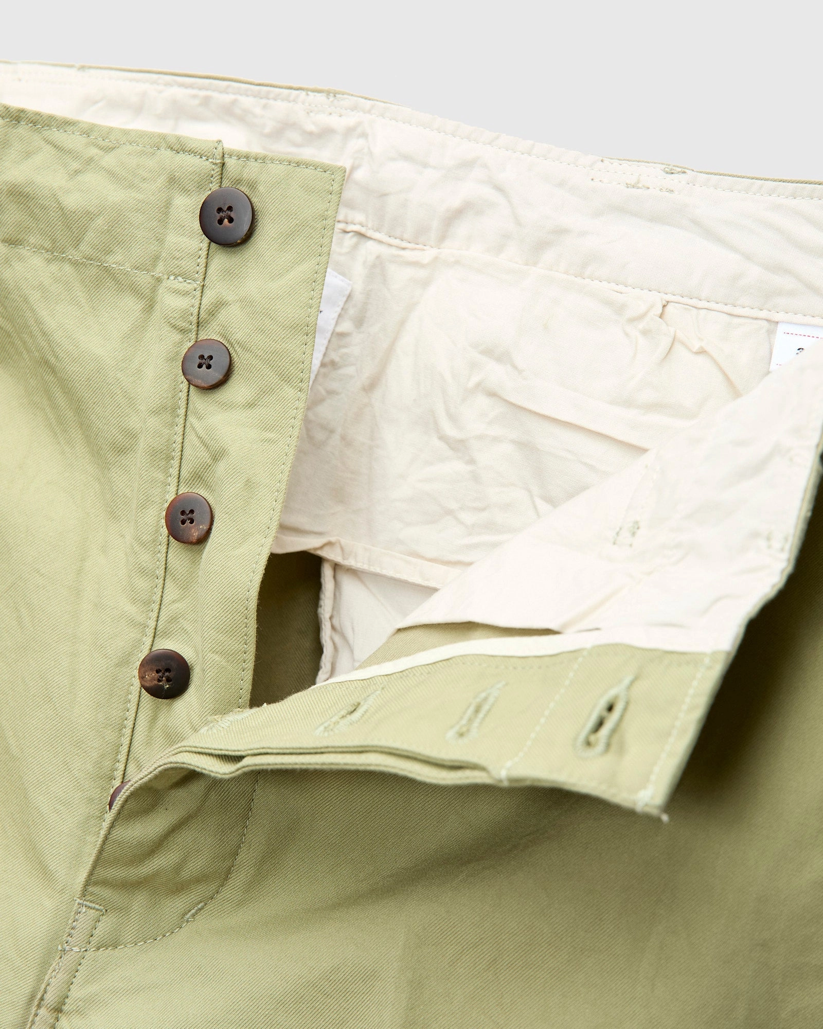 Wide Chino Pants in Light Green