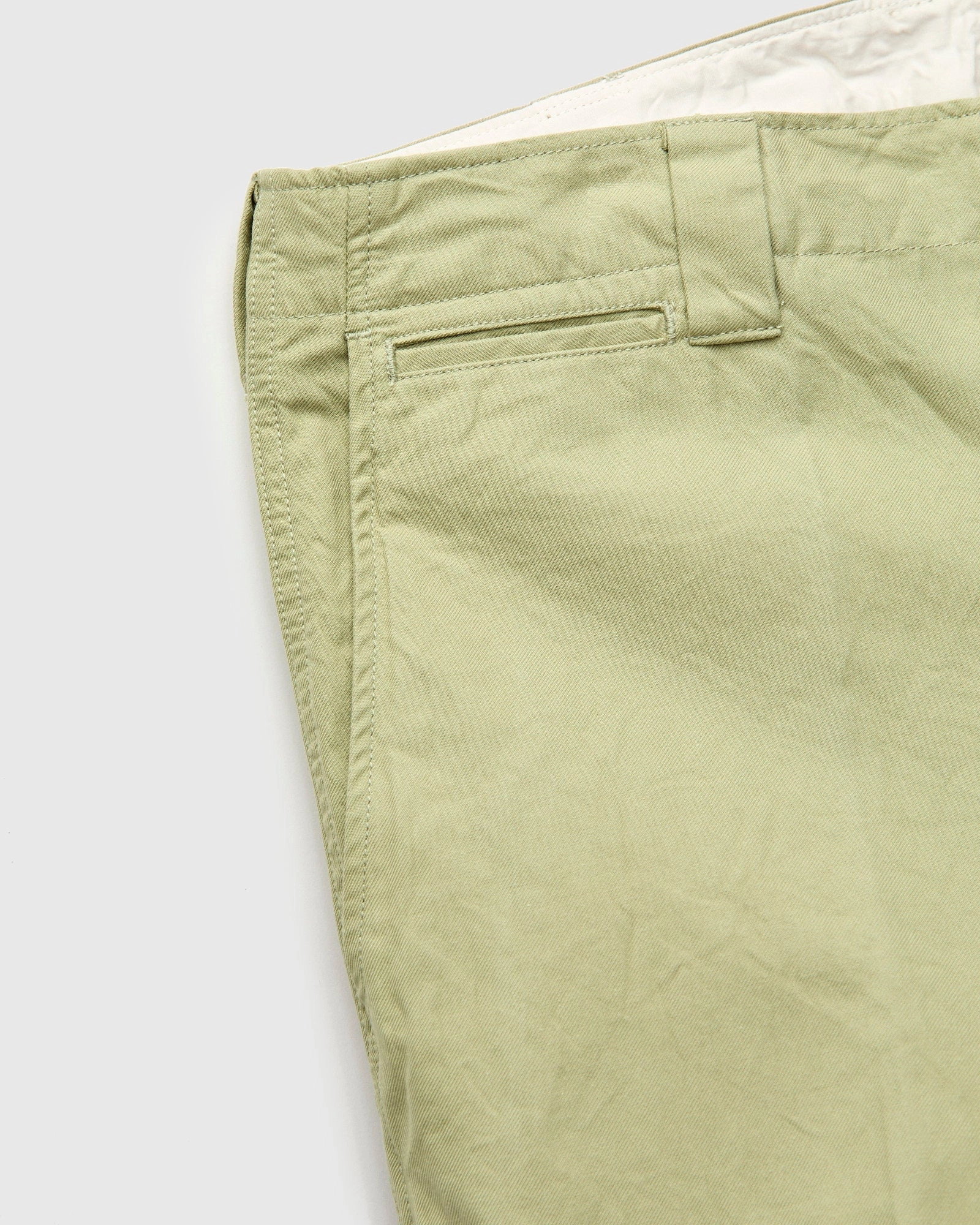 Wide Chino Pants in Light Green