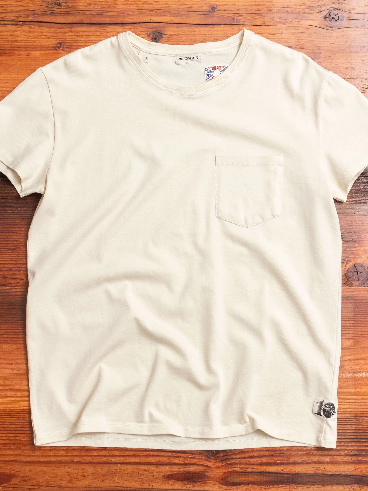 Wilson Pocket T-Shirt in Vintage White
