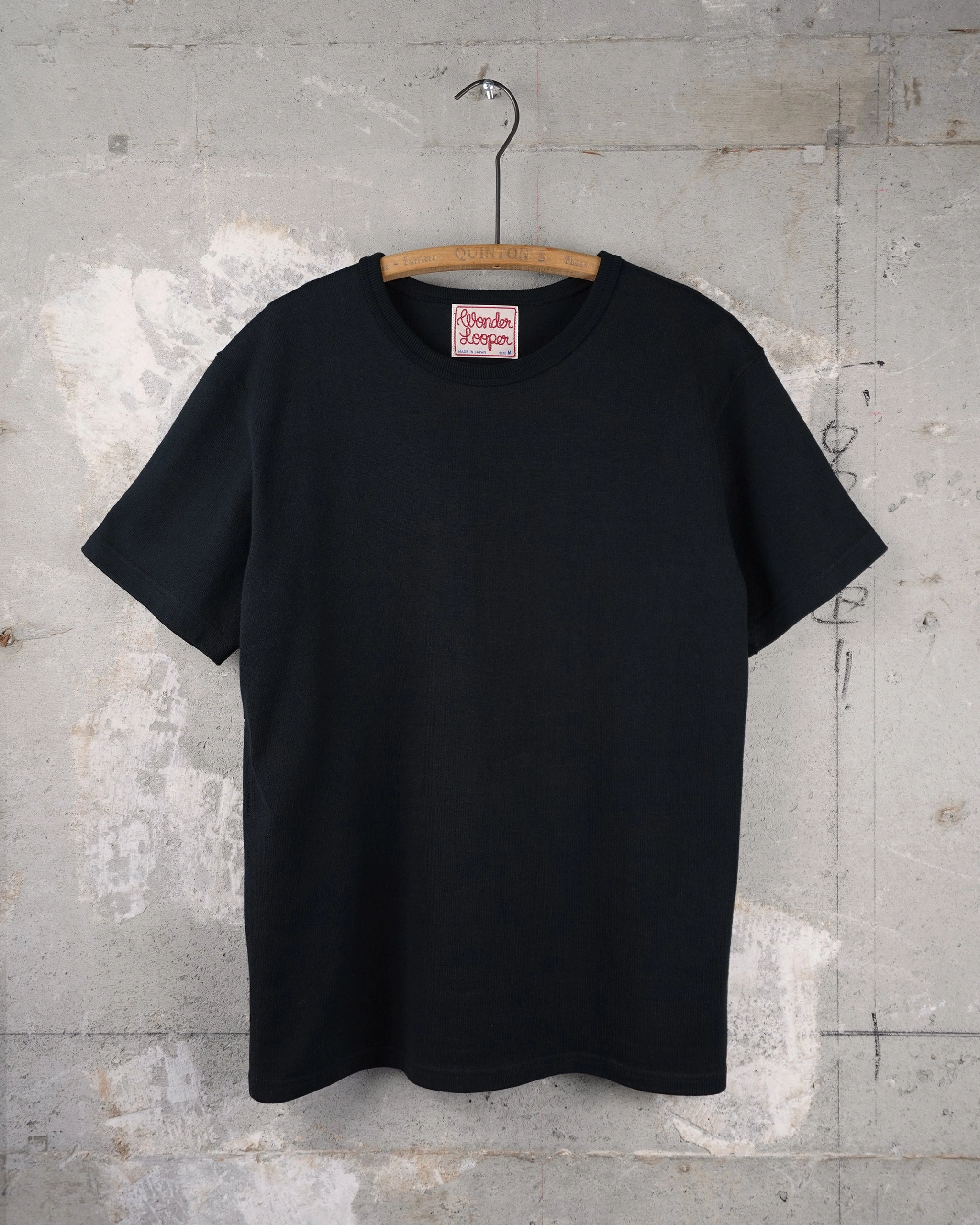 Wonder Looper 409gsm Double Heavyweight T Shirt - Black