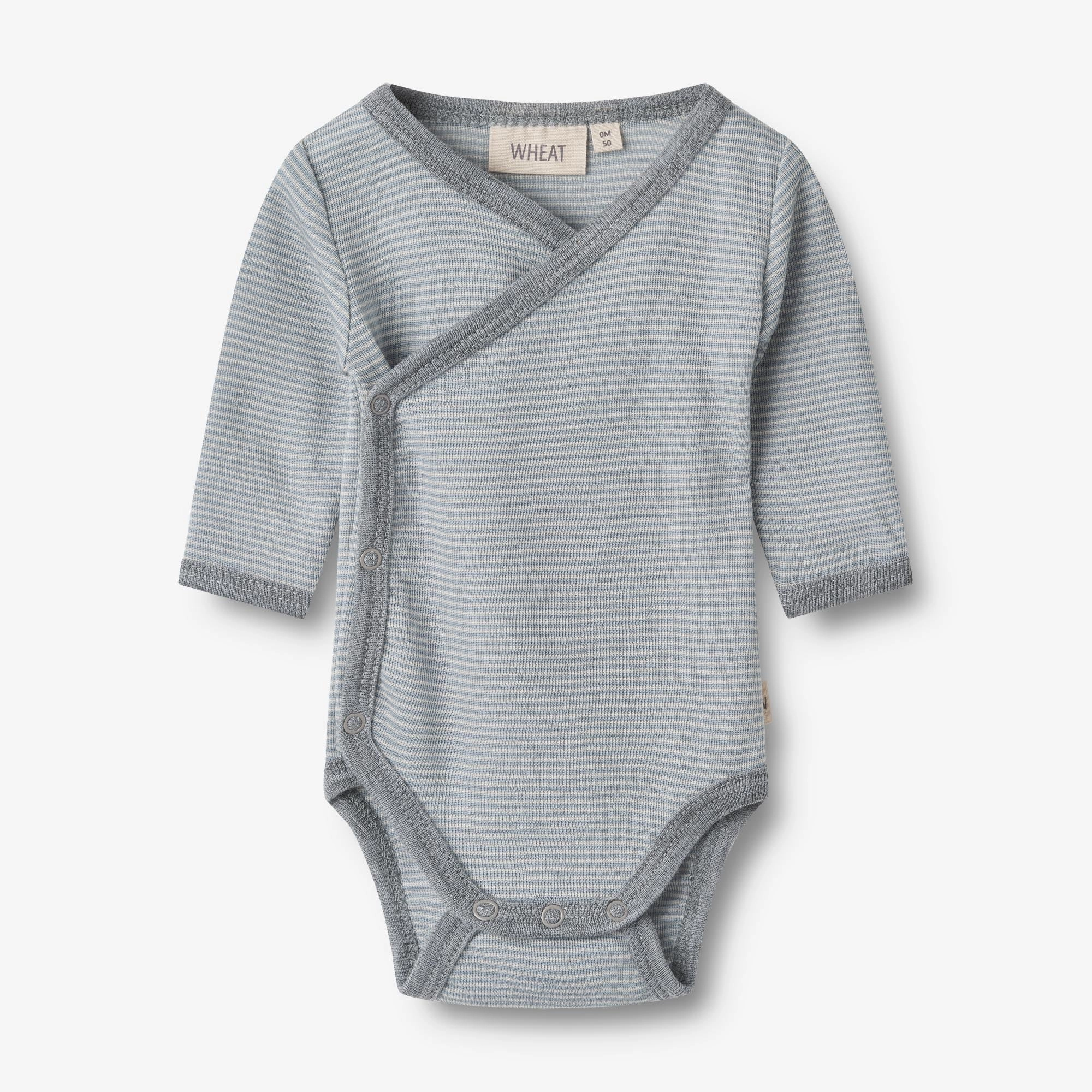 Wool Body L/S Willow - cloudy sky stripe