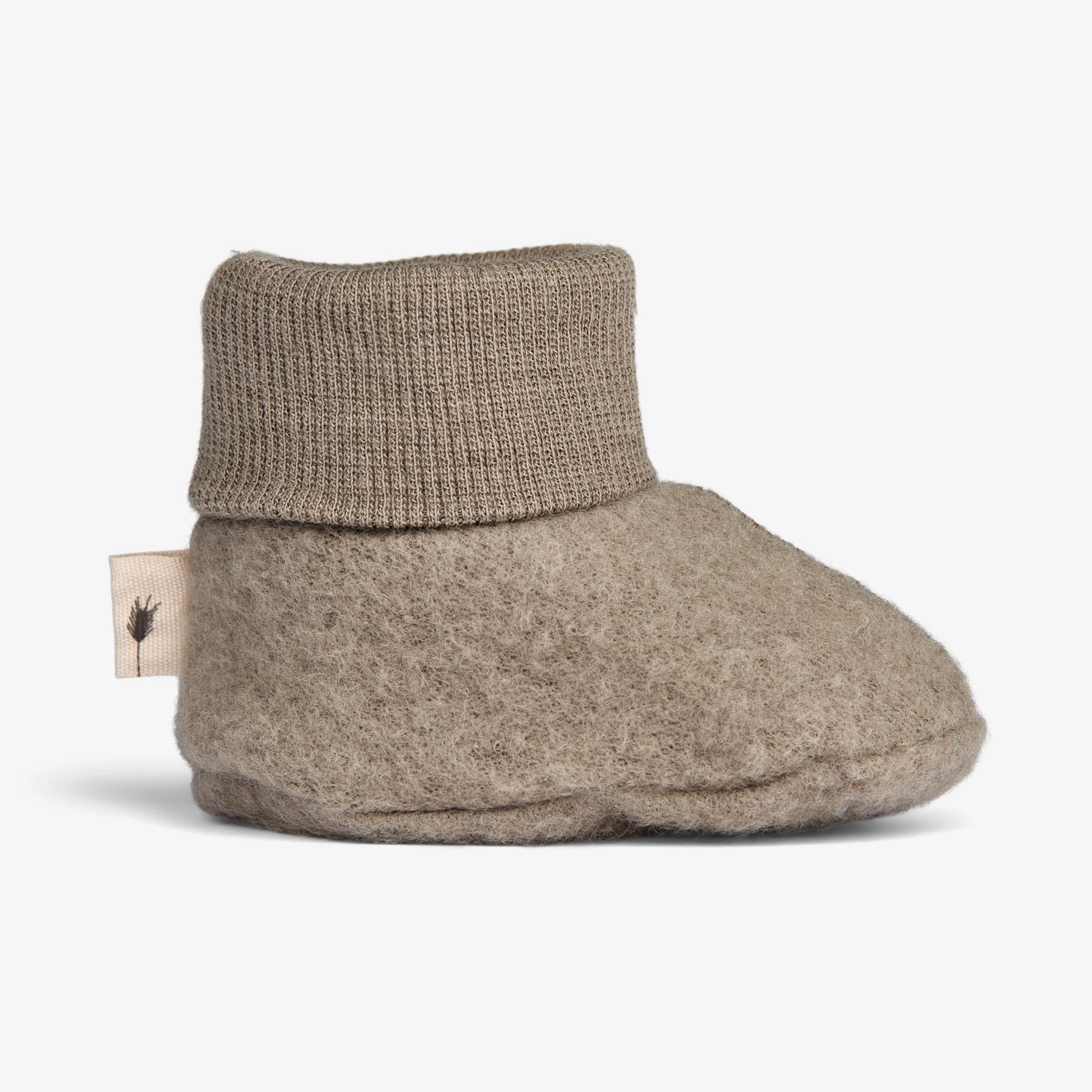 Wool Fleece Booties | Baby - grey stone