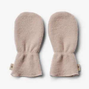 Wool Fleece Miitens Jay - dry rose