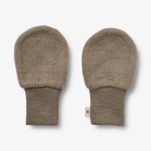 Wool Fleece Mittens | Baby - grey stone