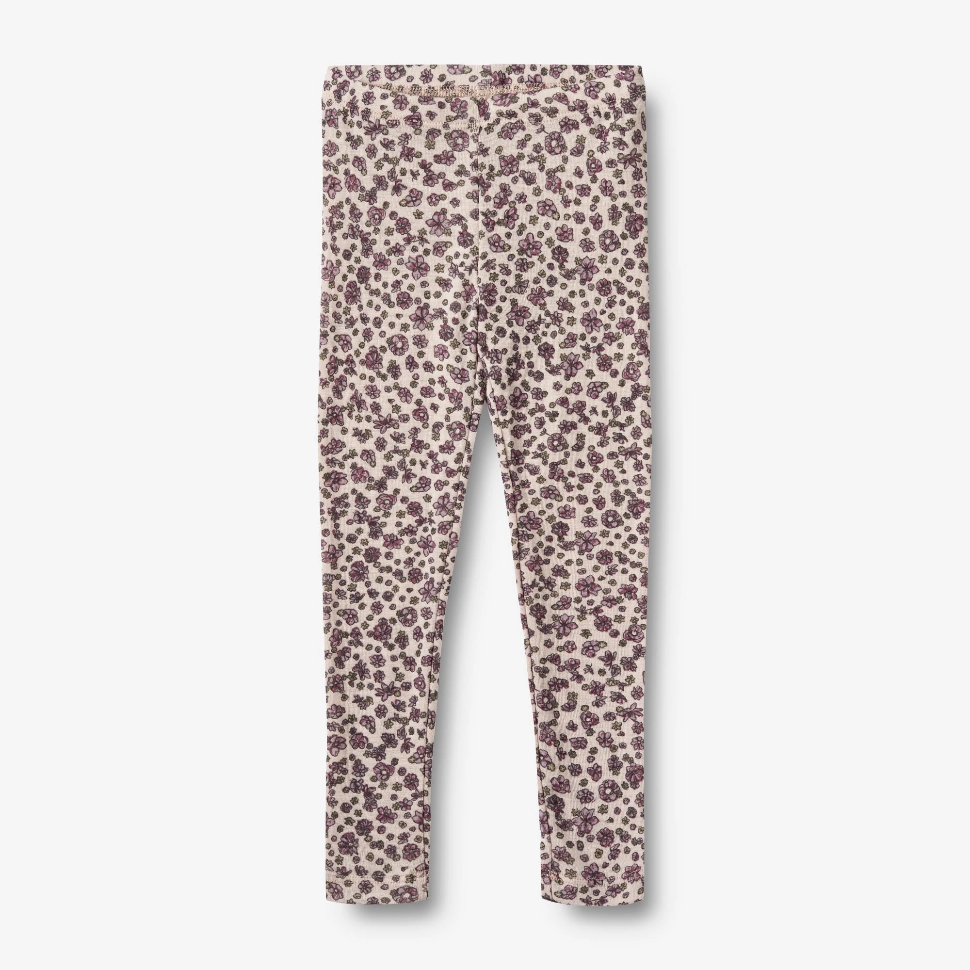 Wool Leggings Agi - autumn flowers