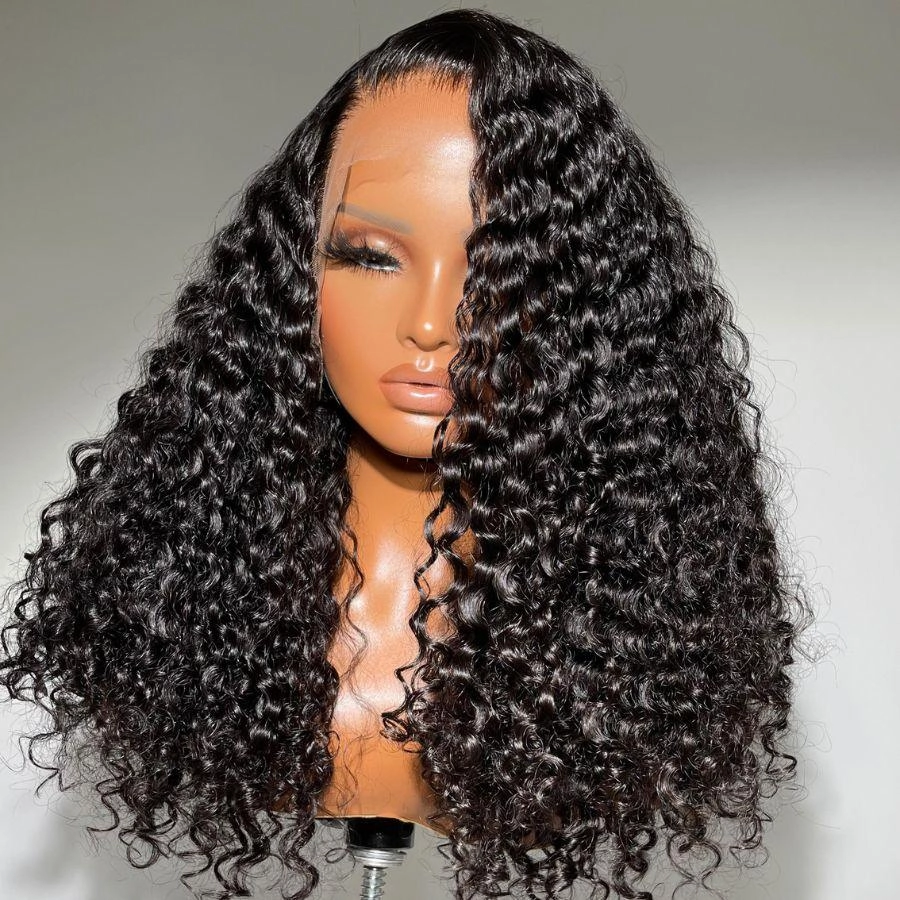 WOWANGEL Premium Raw Hair Deep Wave 13X4 HD Lace Full Frontal Wig Pre Plucked