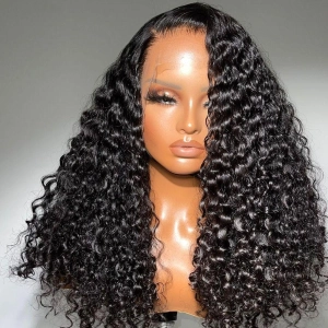 WOWANGEL Premium Raw Hair Deep Wave 13X4 HD Lace Full Frontal Wig Pre Plucked