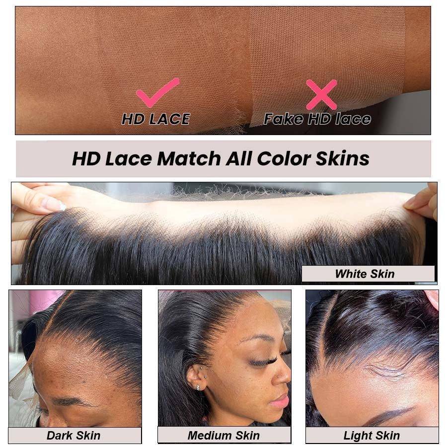 WOWANGEL Premium Raw Hair Deep Wave 13X4 HD Lace Full Frontal Wig Pre Plucked